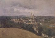 Jean Baptiste Camille  Corot Vue de Saint-Lo (mk11) oil painting